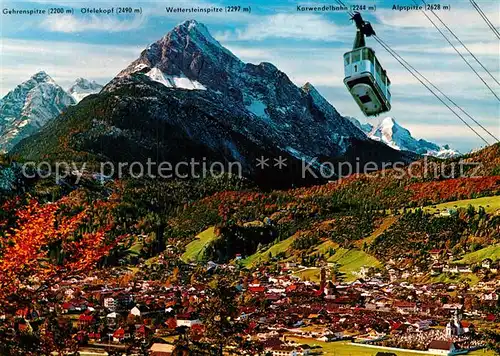 AK / Ansichtskarte Seilbahn Karwendel Mittenwald Wettersteingebirge  Kat. Bahnen