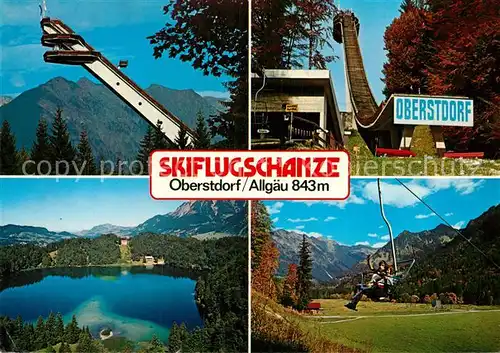 AK / Ansichtskarte Ski Flugschanze Heini Klopfer Oberstdorf Birgsautal  Kat. Sport