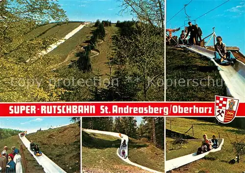 AK / Ansichtskarte Sommerrodelbahn Super Rutschbahn Matthias Schmidt Berg St. Andreasberg Harz