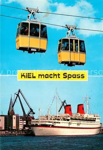 AK / Ansichtskarte Seilbahn Bootshafen MS Europa Kiel  Kat. Bahnen