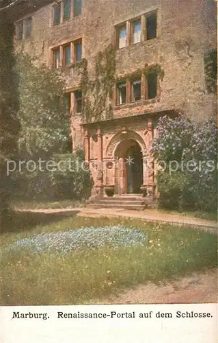 AK / Ansichtskarte Marburg Lahn Renaissance Portal Schloss  Kat. Marburg