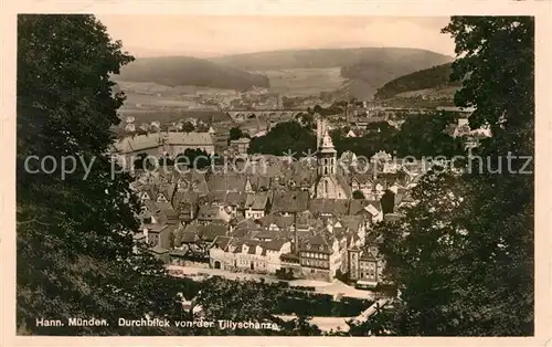 AK / Ansichtskarte Hann. Muenden Durchblick von der Tillyschanze Kat. Hann. Muenden