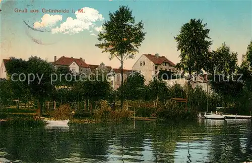 AK / Ansichtskarte Gruenheide Mark Boot Teich Kat. Gruenheide Mark