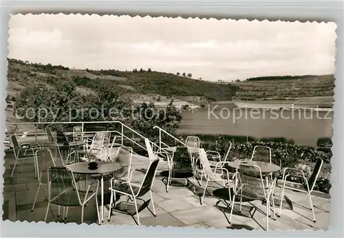 AK / Ansichtskarte Schalkenmehren Cafe Lerenz Terrasse  Kat. Schalkenmehren