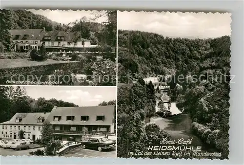 AK / Ansichtskarte Manderscheid Eifel Hotel Heidsmuehle Gartenterrasse Kat. Manderscheid