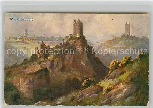 AK / Ansichtskarte Manderscheid Eifel beide Burgen Kat. Manderscheid