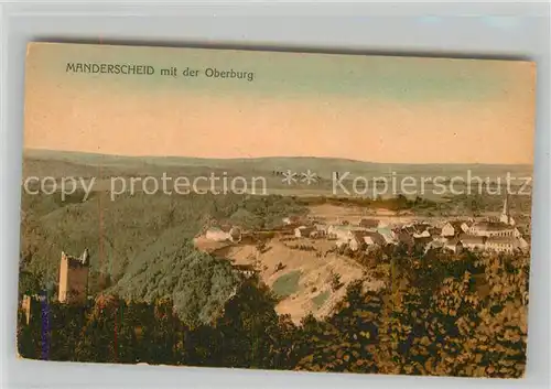 AK / Ansichtskarte Manderscheid Eifel Panorama mit Oberburg Kat. Manderscheid