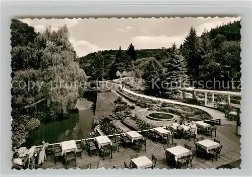 AK / Ansichtskarte Manderscheid Eifel Hotel Heidsmuehle Gartenterrasse  Kat. Manderscheid