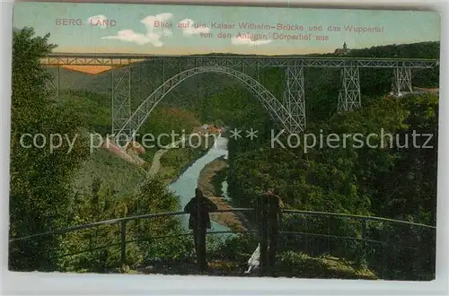 AK / Ansichtskarte Bergisches Land Kaiser Wilhelm Bruecke mit Wuppertal Blick von den Doeperhof Anlagen Kat. 