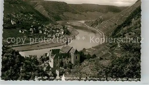 AK / Ansichtskarte Beilstein Mosel Blick von der Burg Metternich mit Karmelitenkloster Kat. Beilstein