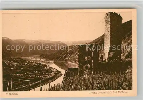 AK / Ansichtskarte Beilstein Mosel Ruine Metternich Moselpartie Kat. Beilstein