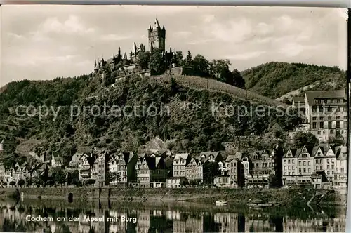 AK / Ansichtskarte Cochem Mosel Moselpartie mit Burg Kat. Cochem