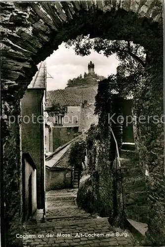 AK / Ansichtskarte Cochem Mosel Alt Cochem mit Burg Kat. Cochem