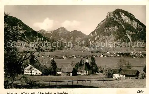 AK / Ansichtskarte Pfronten Blick von Meilingen nach Pfronten Oesch und Dorf Allgaeuer Alpen Kat. Pfronten