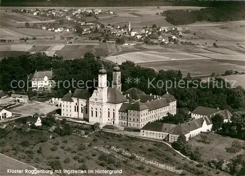 AK / Ansichtskarte Ingstetten Neu Ulm Kloster Roggenburg Fliegeraufnahme Kat. Roggenburg