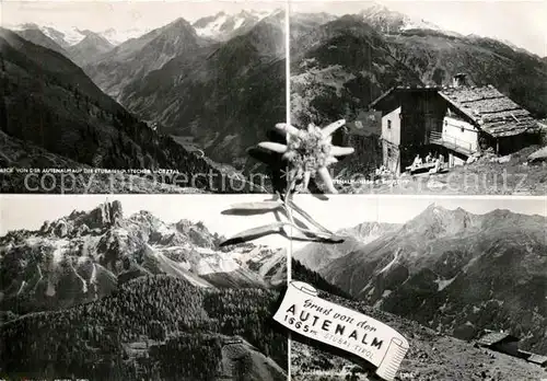 AK / Ansichtskarte Neustift Stubaital Tirol Autenalm Stubaier Alpen Edelweiss Alpenpanorama Kat. Neustift im Stubaital