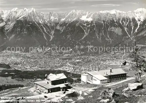 AK / Ansichtskarte Innsbruck Berghotel und Schutzhaus Patscherkofel Nordkette Alpenpanorama Kat. Innsbruck