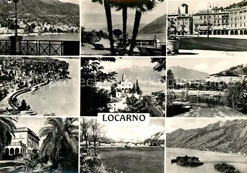 AK / Ansichtskarte Locarno Lago Maggiore Uferpartie am See Teilansichten Insel Alpen