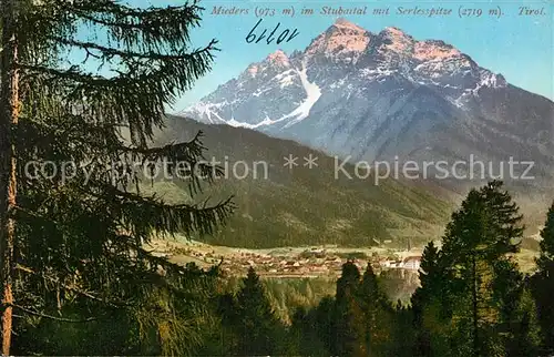 AK / Ansichtskarte Mieders Tirol Serlesspitze Kat. Mieders