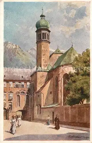 AK / Ansichtskarte Innsbruck Hofkirche Kuenstler Hofecker Kat. Innsbruck
