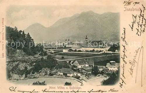 AK / Ansichtskarte Wilten Tirol Abtei Hafelekar Kat. Innsbruck