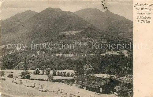 AK / Ansichtskarte Schoenberg Stubaital Aussicht Wittingwarte  Kat. Schoenberg im Stubaital