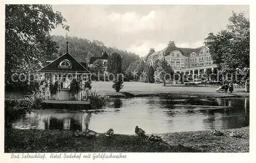 AK / Ansichtskarte Bad Salzschlirf Hotel Badehof Goldfischweiher Kat. Bad Salzschlirf