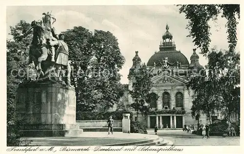 AK / Ansichtskarte Frankfurt Main Bismarck Denkmal Schauspielhaus  Kat. Frankfurt am Main