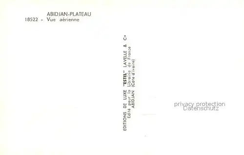 AK / Ansichtskarte Plateau Abidjan Fliegeraufnahme