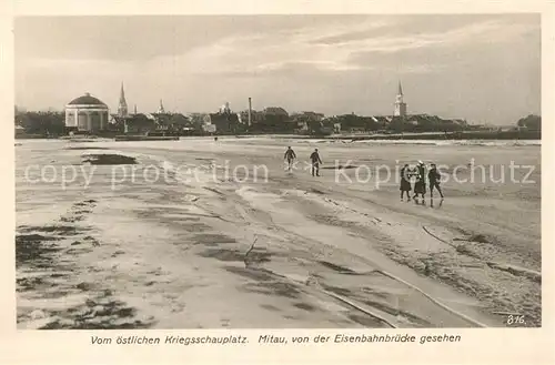 AK / Ansichtskarte Mitau Blick vom Eisenbahnbruecke Kat. Lettland