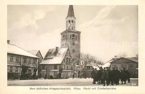 AK / Ansichtskarte Mitau Markt Trinitatiskirche Kat. Lettland