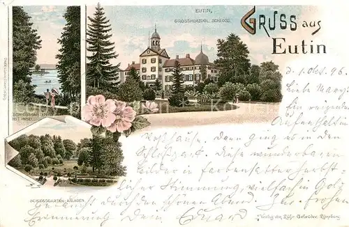 AK / Ansichtskarte Eutin Grossherzogl. Schloss Garten Insel  Kat. Eutin