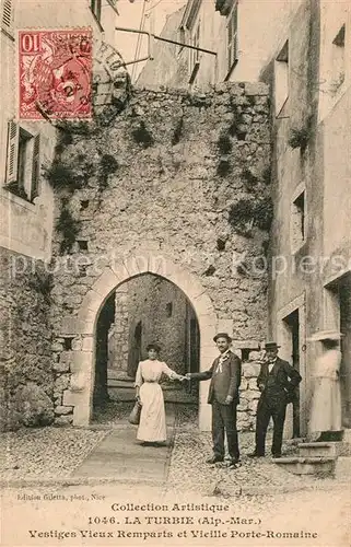 AK / Ansichtskarte La Turbie Vestiges Vieux Remparts Vieille Porte Romaine Kat. La Turbie