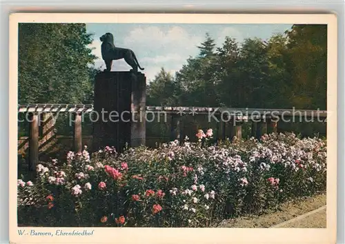 AK / Ansichtskarte Barmen Wuppertal Ehrenfriedhof Kat. Wuppertal