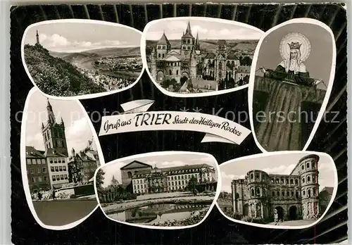 AK / Ansichtskarte Trier Panorama Dom Marienfigur Schloss Porta Nigra Kat. Trier