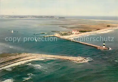 AK / Ansichtskarte Schleimuende Fliegeraufnahme mit Leuchtturm Kat. Luebeck