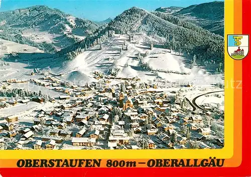AK / Ansichtskarte Oberstaufen Fliegeraufnahme im Winter Kat. Oberstaufen