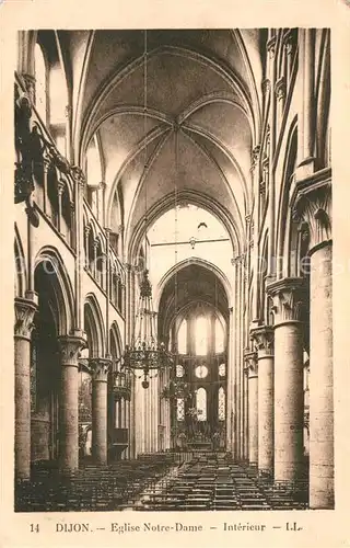 AK / Ansichtskarte Dijon Cote d Or Eglise Notre Dame Interieur Kat. Dijon