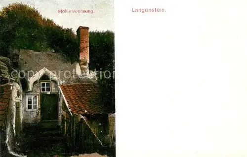 AK / Ansichtskarte Langenstein Harz Hoehlenwohnung Kat. Langenstein Harz