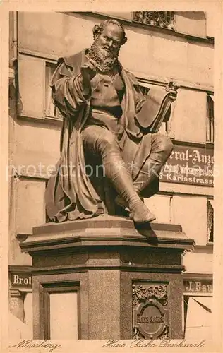 AK / Ansichtskarte Nuernberg Hans Sachs Denkmal Kat. Nuernberg