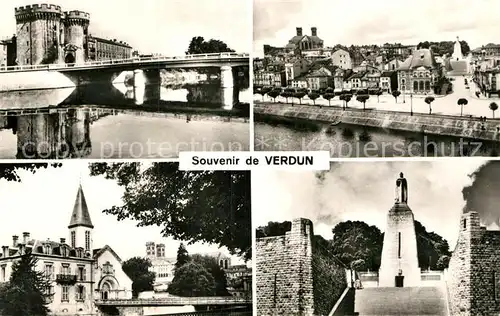 AK / Ansichtskarte Verdun Meuse Porte Chaussee Les Quais Promenade de la Digue Monument de la Victoire Kat. Verdun