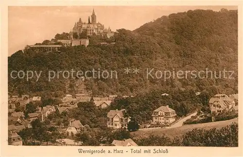 AK / Ansichtskarte Wernigerode Harz Total mit Schloss Kat. Wernigerode