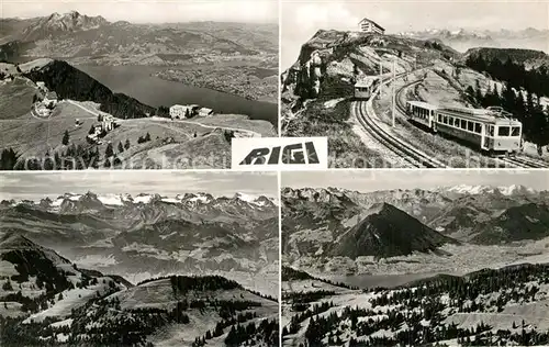 AK / Ansichtskarte Rigi Kulm Berghotel Bergbahn Vierwaldstaettersee Fernsicht Alpenpanorama Kat. Rigi Kulm
