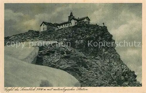 AK / Ansichtskarte Salzburg Oesterreich Gipfel des Sonnblick mit meteorlogischer Station Kat. Salzburg