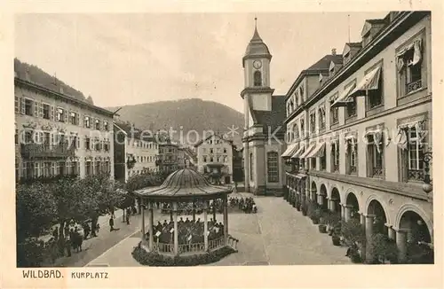 AK / Ansichtskarte Wildbad Schwarzwald Kurplatz Konzertpavillon Kat. Bad Wildbad