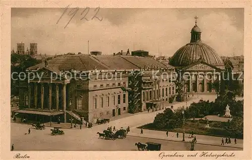 AK / Ansichtskarte Berlin Opernhaus und Hedwigskirche Kat. Berlin