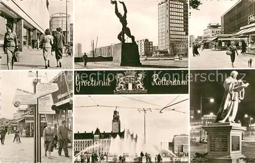 AK / Ansichtskarte Rotterdam Teilansichten Monument Kat. Rotterdam