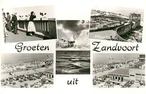 AK / Ansichtskarte Zandvoort Holland Bouleva Zee gezicht Midget Golf Hotel Bouves
