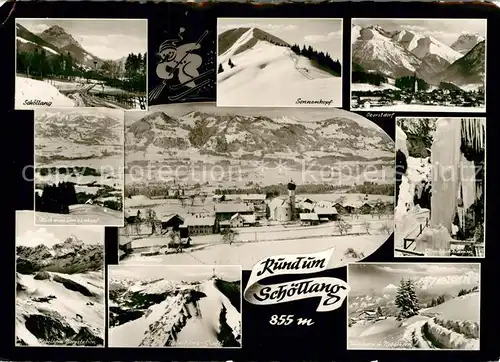 AK / Ansichtskarte Schoellang Sonnenhof Nebelhorn Bergstation Gipfel Sonnenkopf Oberstdorf Breitachklamm Ruebihorn Kat. Oberstdorf