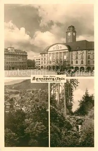 AK / Ansichtskarte Sonneberg Thueringen Rathaus Panoramen Kat. Sonneberg